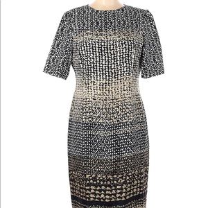 Brooks Brothers Black/Gold Italian Silk Dress
